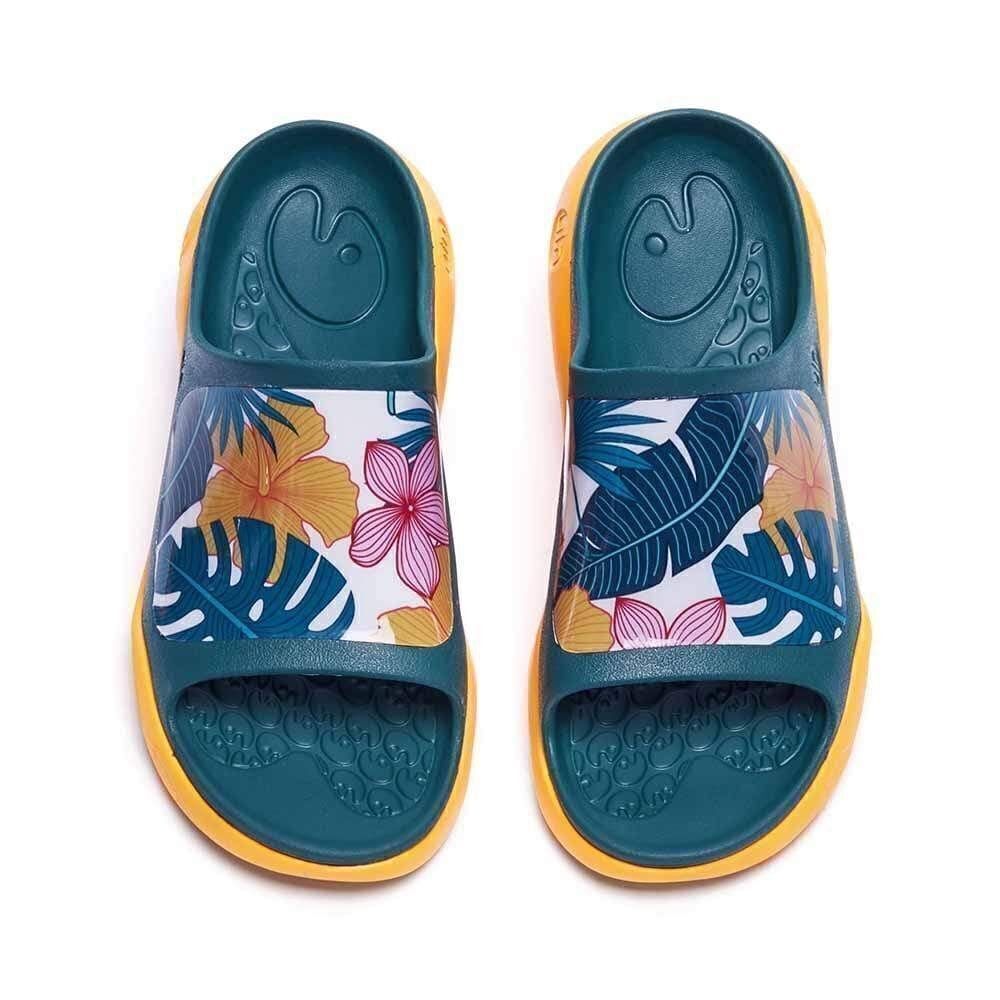 UIN Women's Sandals Beach Summer Casual Slippers (Garden Party Ibiza Slides)